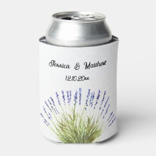 Lavendel floraler Wasserfarben Natur Einzigartige Dosenkühler