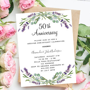 Lavendel Florals Budget 50. Hochzeitstag