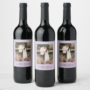 Lavendel Foto Danke Hochzeit Weinetikett