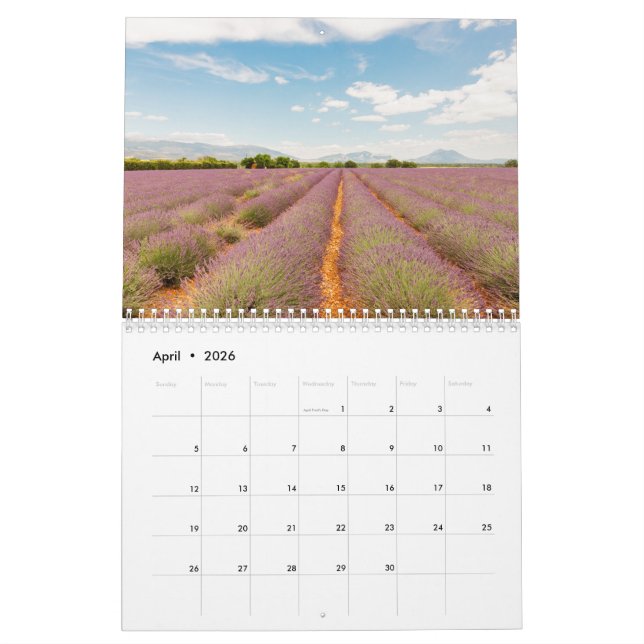 Lavendel-Fotos aus der französischen Wohngestaltun Kalender (Apr 2026)