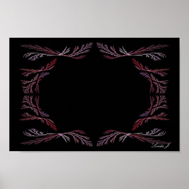 Lavendel Fraktal Blumenstrauß Leinwand oder Plakat (Vorne)