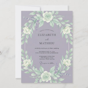 Lavendel-Friedliche-Hochzeit auf der Wiese Einladung