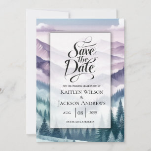 Lavendel Frost bei der Alpennebel-Hochzeit Save The Date