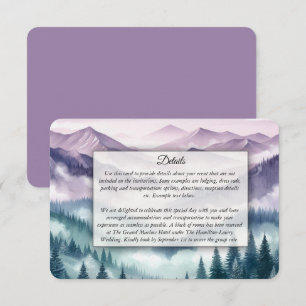Lavendel-Frost in der alpinen Nebelhochzeit Begleitkarte