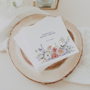 Lavendel-Frühlings-Blumen-Braut-Party Serviette