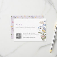 Lavendel-Frühlings-Wiesenhochzeit QR-Code