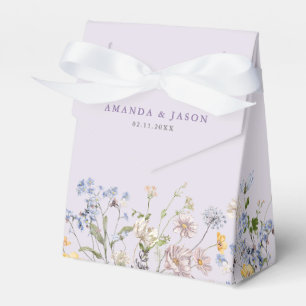 Lavendel-Frühlings-Wildblumenwiese-Gartenhochzeit  Geschenkschachtel