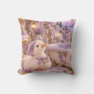 Lavendel-Gans-Blumen-Badhaus-Sonnenuntergangs-Gart Kissen