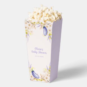 Lavendel Gänseblümchen Blumen Aubergine Babyparty  Geschenkschachtel