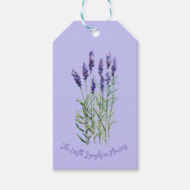 Lavendel-, Gartengeschenk-Etiketten Geschenkanhänger (Vorderseite)