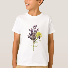 Lavendel & Gelbe Wildblume Botanisches Design T-Shirt