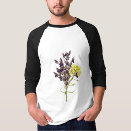 Lavendel & Gelbe Wildblume Botanisches Design T-Shirt