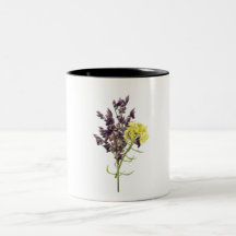 Lavendel & Gelbe Wildblume Botanisches Design