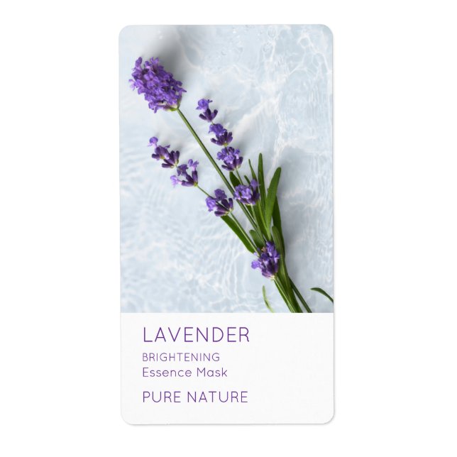 Lavendel-Gesichtsmaske Etikett (Vorne)