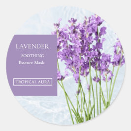 Lavendel-Gesichtsmaske Etikett Runder Aufkleber