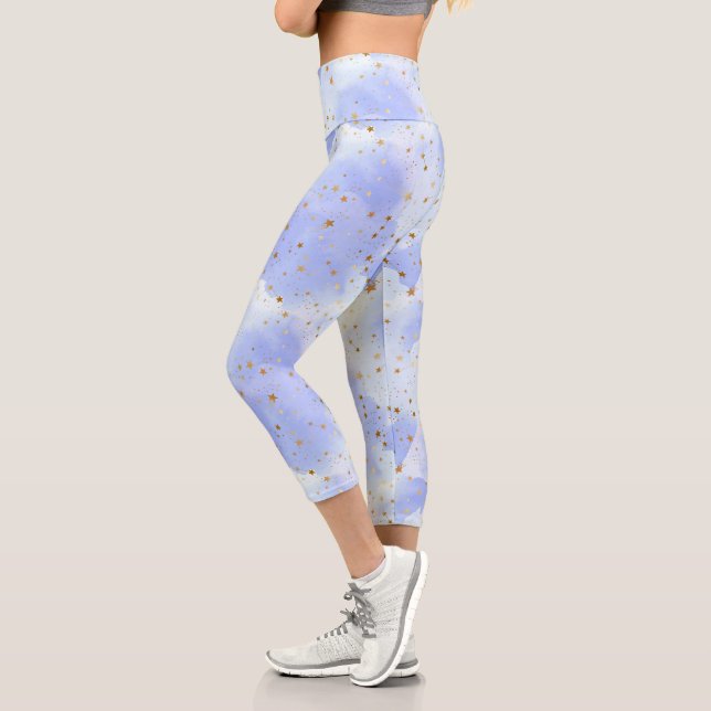 Lavendel Golden Star Capri Leggings (Links)