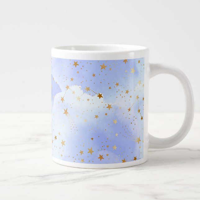 Lavendel Golden Star Jumbo-Tasse (Rechts)
