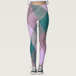 Lavendel Green Kariert Triangle Pattern Leggings<br><div class="desc">Einzigartiger Lavendel und grünes Dreiecksmuster karierte Leggings für eine neue moderne Drehung auf kariert!</div>