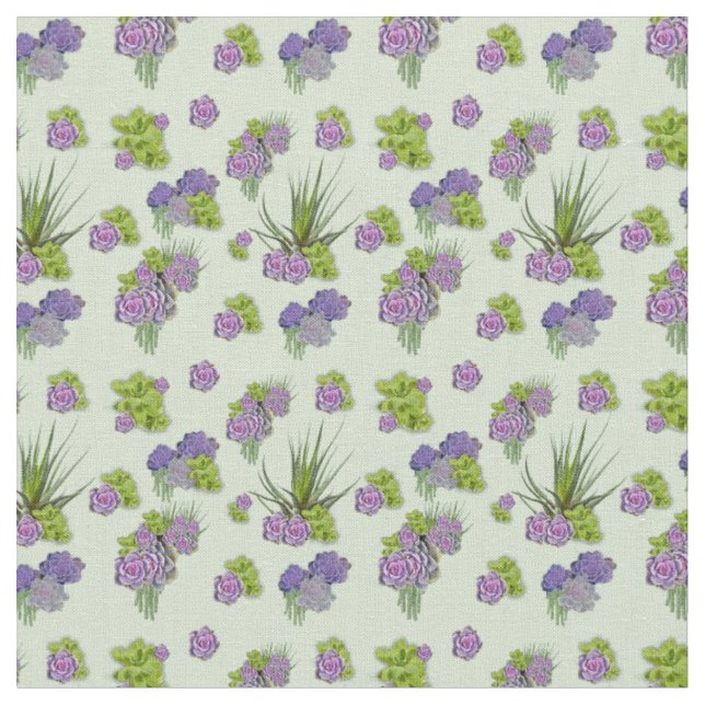 Lavendel-Green-Tone-Sukkulturen Stoff (Nahaufnahme)