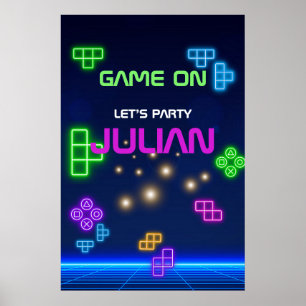 Lavendel, grün blau, und lila Gamer 24" x 36" Pos Poster