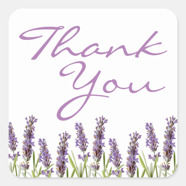 Lavendel-Gunst-Sticker Quadratischer Aufkleber (Vorderseite)