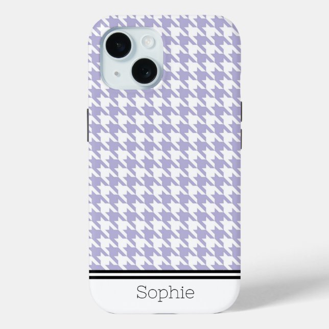 Lavendel Hahnentrittmuster Custom Samsung Case-Mate iPhone Hülle (Rückseite)