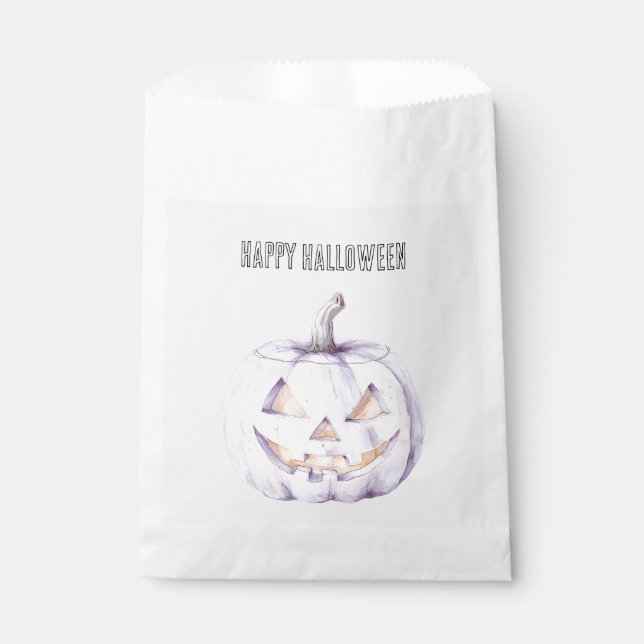 Lavendel-Halloween-Kürbis Geschenktütchen (Vorderseite)
