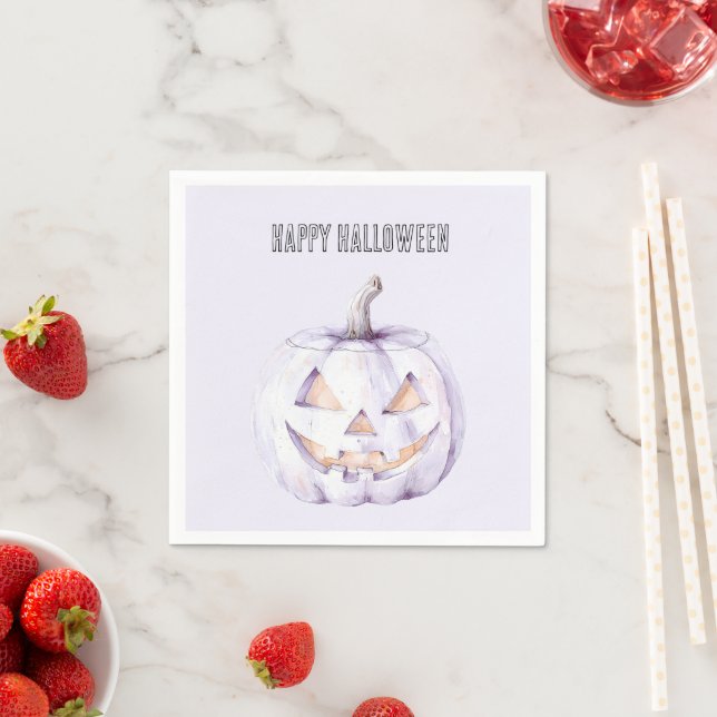 Lavendel-Halloween-Kürbis Serviette (Beispiel)