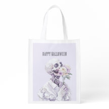 Lavendel-Halloween-Skelett-Blumen
