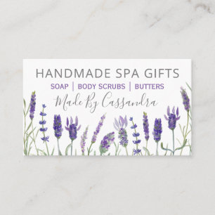 Lavendel Handmade Natural Bath Beauty und Wellness Visitenkarte