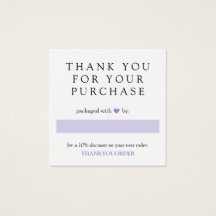 Lavendel Heart Vielen Dank für Ihre Bestellung