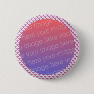 Lavendel-Herzen-Fotorahmen Button