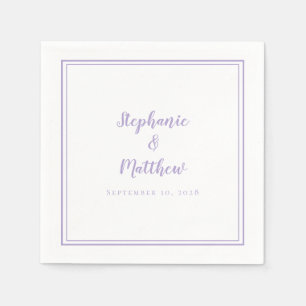 Lavendel-Hochzeit Elegant Einfach Moderne Rezeptio Serviette