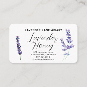 Lavendel Honey Apiary Beekeeper Business Card Visitenkarte
