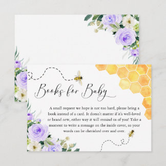 Lavendel Honey Bee Baby Shooting Books for Baby Begleitkarte