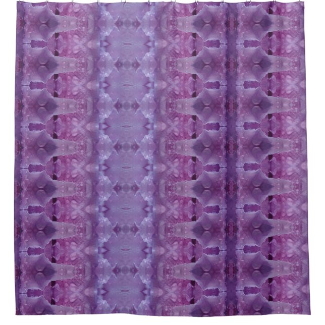 Lavendel Ikat 12 Duschvorhang (Vorderseite)