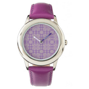 Lavendel-Imitate Lace Stainless Steel Lila Armbanduhr