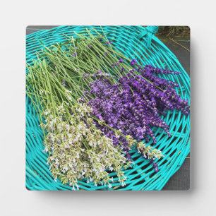 Lavendel in einem Korb Fotoplatte