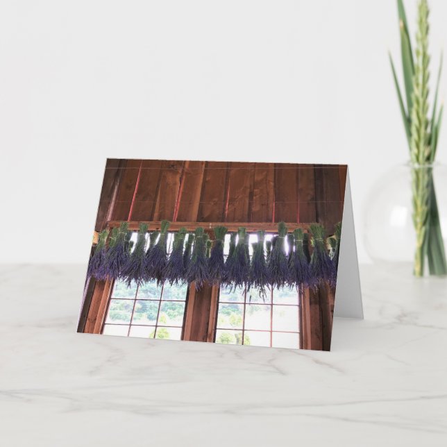 Lavendel in einer Scheune Karte (Vorderseite)