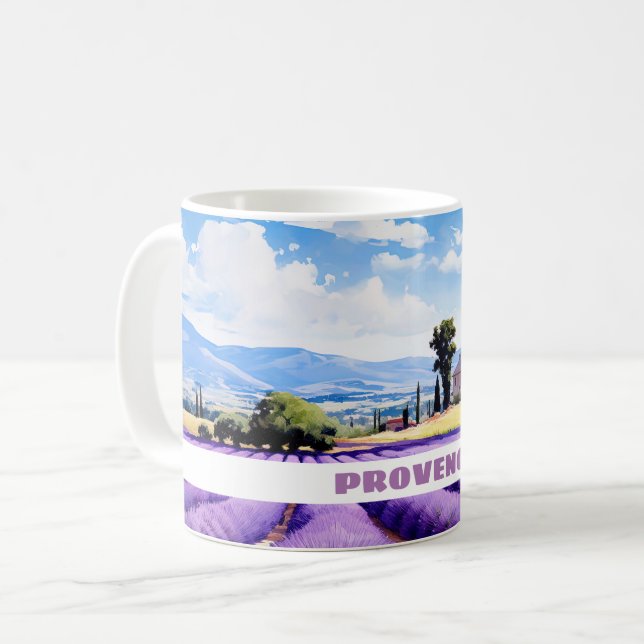 Lavendel in Provence Kaffeetasse (Vorderseite Links)
