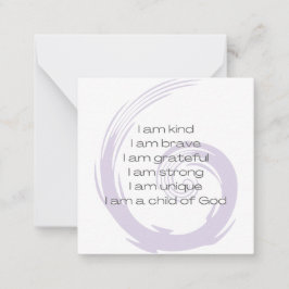 Lavendel Jeden Tag Affirmation Cards for Kids Mitteilungskarte