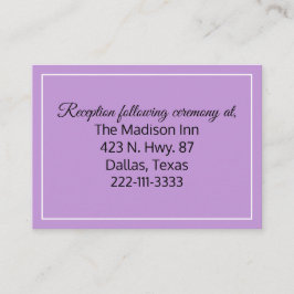 Lavendel-Kapselkarten Begleitkarte