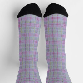 Lavendel-Karo-Harmonie Socken