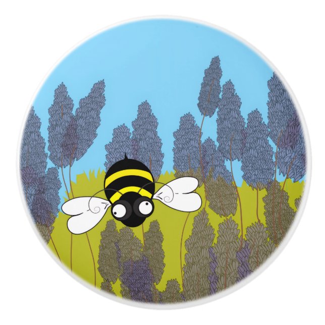 Lavendel-Keramik Keramikknauf (Vorderseite)