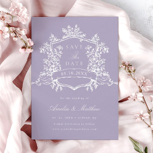 Lavendel Klassische Blüten Hochzeit Garten Save The Date