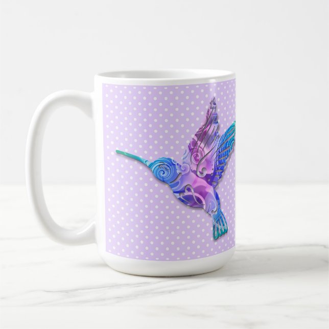 Lavendel-Kolibri-Tasse Kaffeetasse (Links)