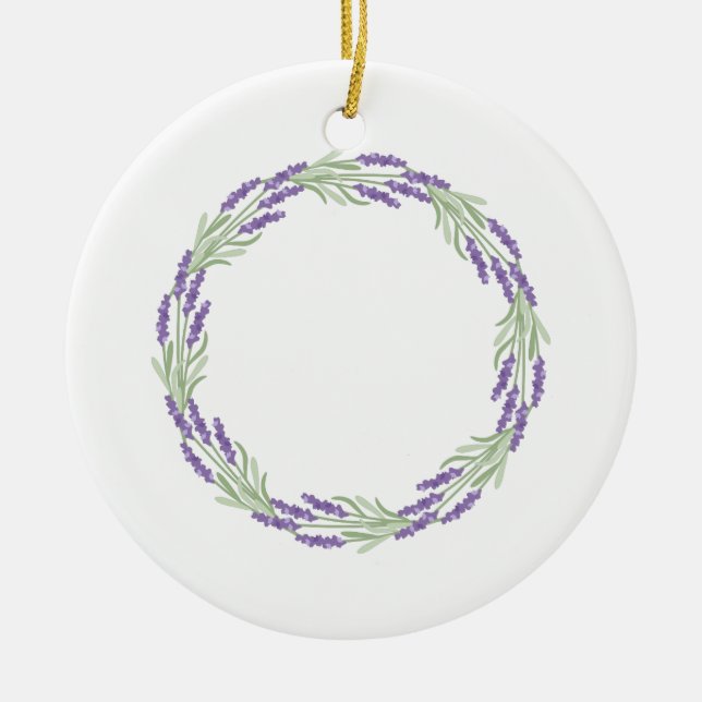 Lavendel-Kranz Keramikornament (Vorne)