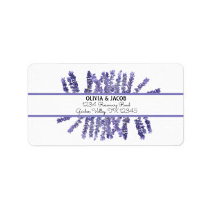 Lavendel-Kräuter Violette Botanische Grünpflanzen Adressaufkleber