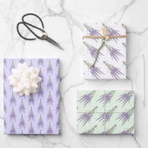 Lavendel-Kräuterpflanze-Blume Geschenkpapier Set