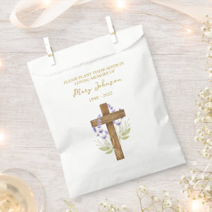 Lavendel-Kreuz-Samenpackung Trauerbeutel Geschenktütchen